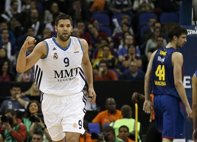 Felipe Reyes 17 ponttal terhelte meg a Barcelona gyűrűjét (Fotó: Action Images)