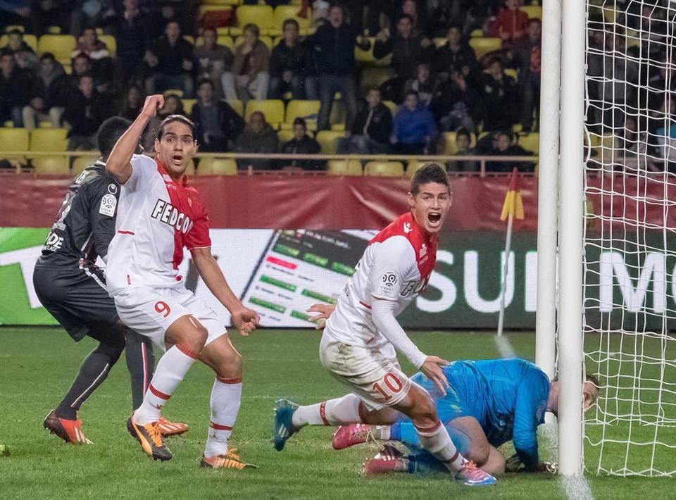 Két világhírű kolumbiai válogatott csillag, Radamel Falcao (9) és James Rodríguez (10) is játszott korábban az AS Monaco együttesében (FOTÓ: GETTY IMAGES)