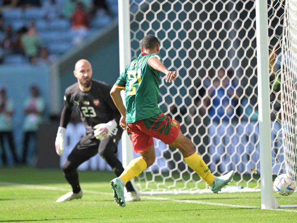Ezzel a Castelletto-góllal még Kamerun vezetett az első félidőben (Fotó: AFP)