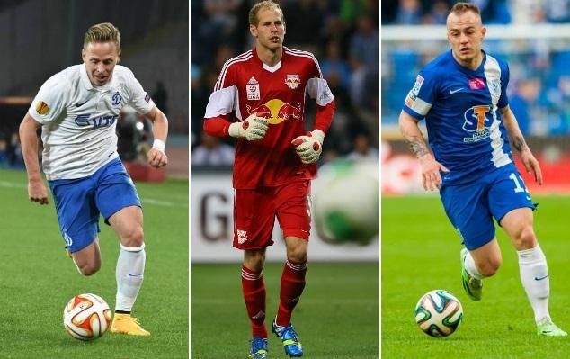 A szezon legjobb, külföldön játszó játékosa cím jelöltjei: Dzsudzsák Balázs (Dinamo M.), Gulácsi Péter (Salzburg) és
Lovrencsics Gergő (Lech Poznan)
(Fotó: NS-montázs)