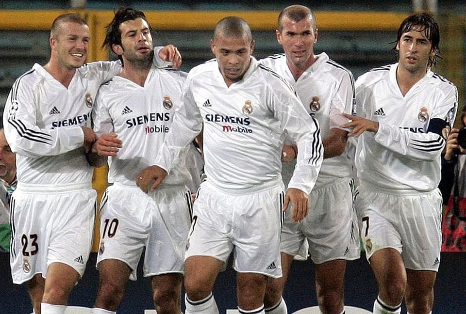 A galaktikusok: David Beckham, Luís Figo, Ronaldo, Zinédine Zidane, Raúl