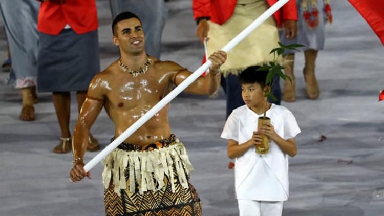 Pita Taufatofua tékvandós, Tonga (AFP)