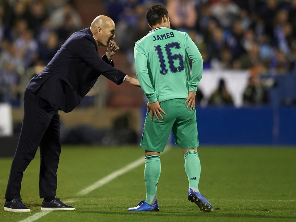 Zidane nem tiszteli eléggé Jamest? (Fotó: AFP)