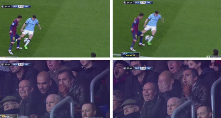 Messi csele? Mindenki ámult a VIP-szektorban (Fotó: Twitter)