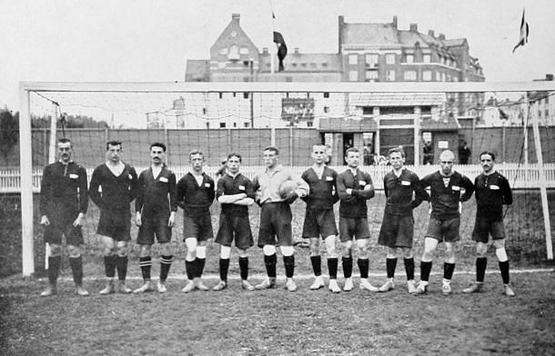 Az orosz válogatott az 1912-es stockholmi olimpián (Fotó: Wikipédia)