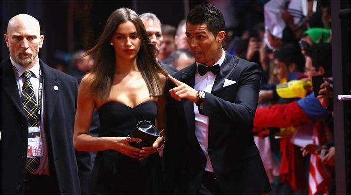 Cristiano Ronaldo és Irina Sejk (Fotó: Mirror Football)