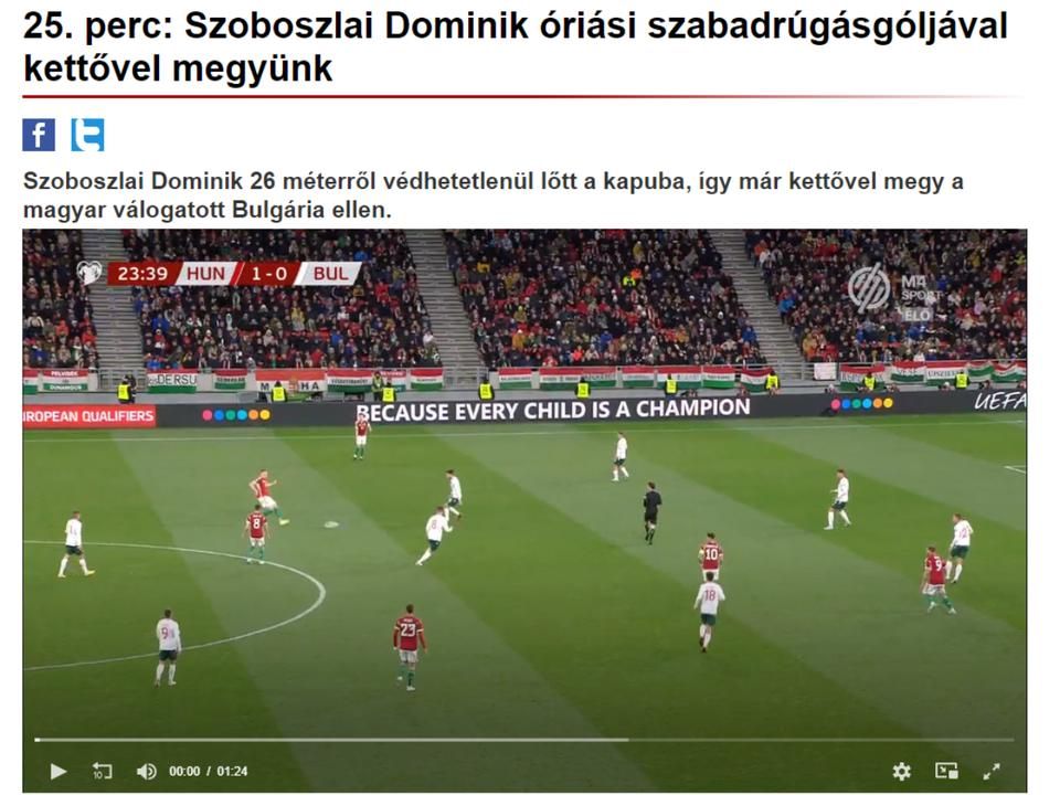 A VIDEÓ A KÉPRE KATTINTVA NYÍLIK MEG (Fotó: m4sport.hu)