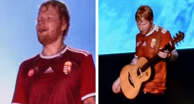 Ed Sheeran a magyar válogatott mezében zenélt a Szigeten