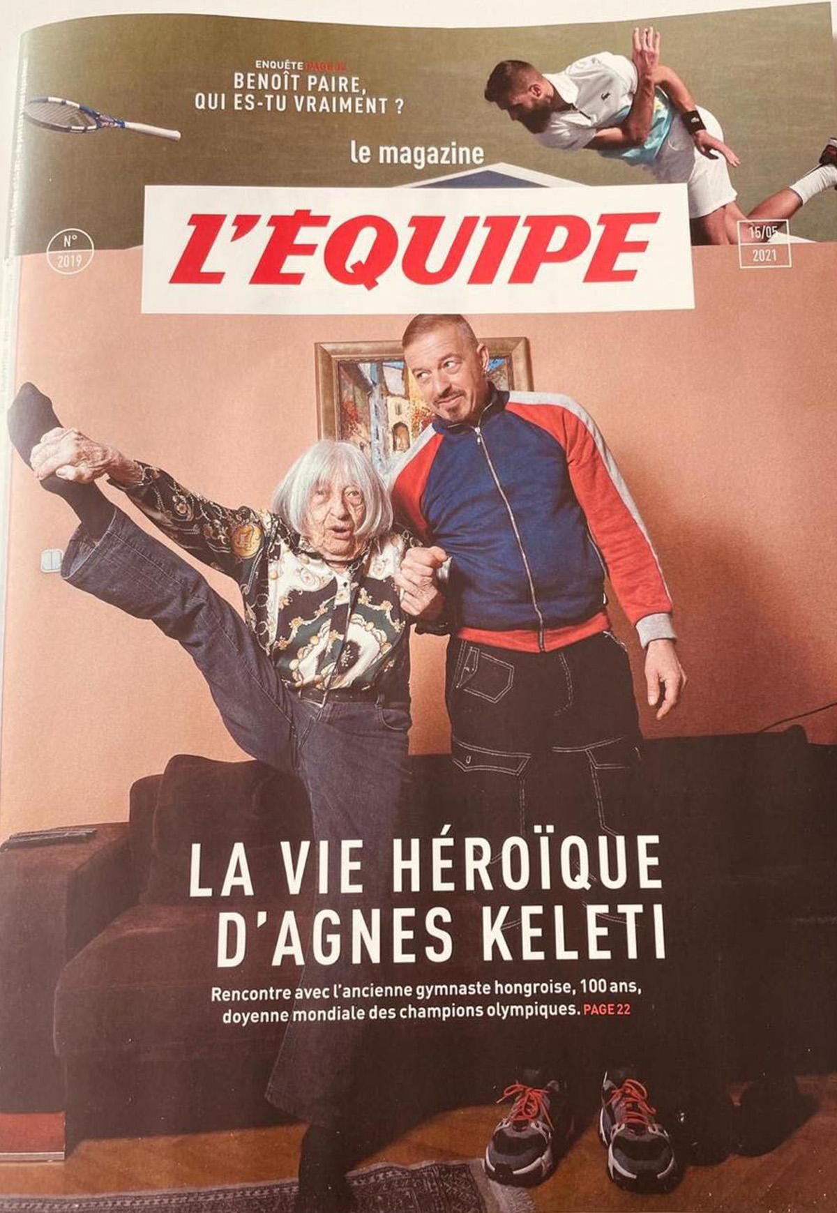 A L'Equipe magazinjának címlapja – munkatársunk, Balogh László fotójával