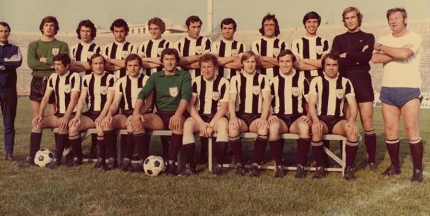 Lóránt Gyula (a kép jobb szélén) nagyszerű csapatot faragott a PAOK-ból, amely 1976-ban bajnok lett