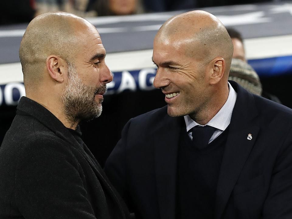 Zidane (jobbra) még Guardiolánál is hatékonyabb (Fotó: AFP)