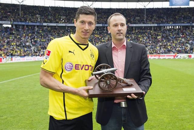 A 2013–14-es szezon gólkirálya: Robert Lewandowski, Borussia Dortmund (Fotó: bvb.de)