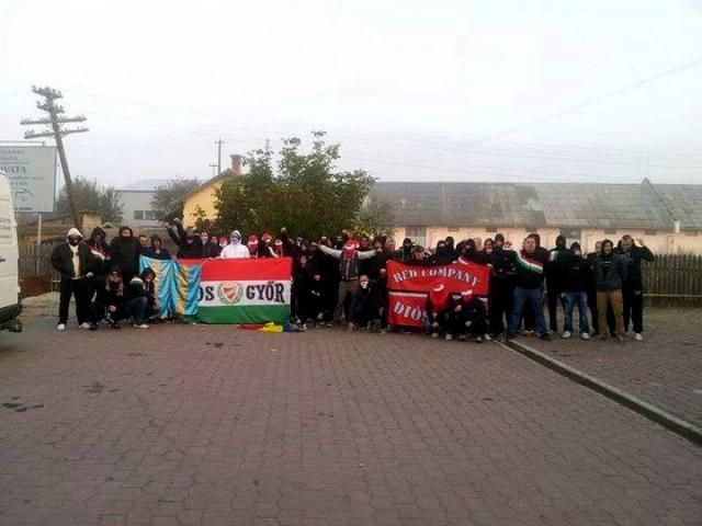 A kazincbarcikai Diósgyőr-szurkolók is útra keltek (Fotó: Facebook)