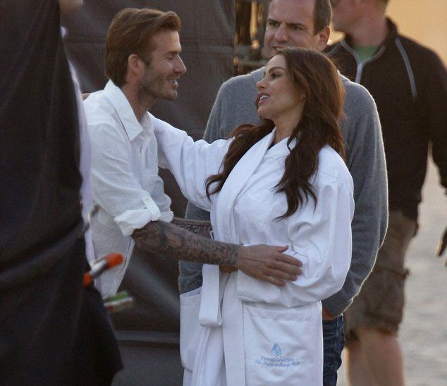 David Beckham és Sofía Vergara (Fotó: Daily Mail)