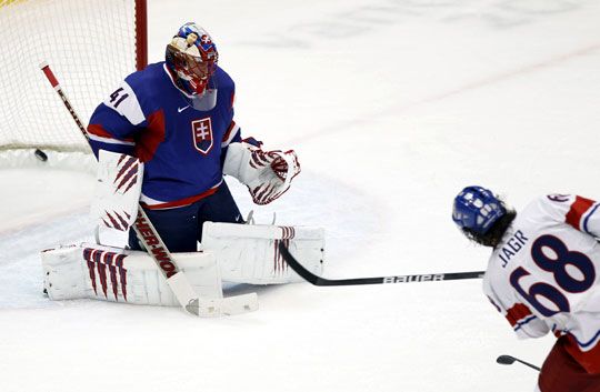 Jaromír Jágr egy góllal és egy gólpasszal segítette csapatát Szlovákia ellen (Fotó: Reuters)