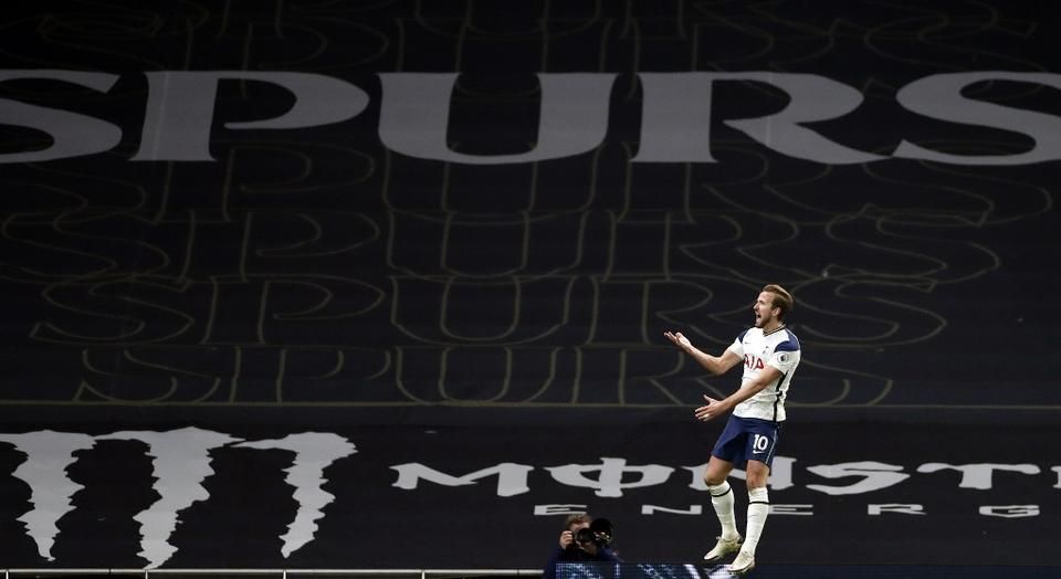 Kane a Spurs második gólját ünnepli (Fotó: AFP)