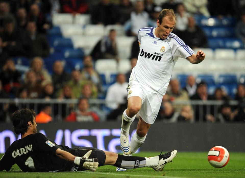 Robben két évig volt a Real Madrid labdarúgója (Fotó: AFP)