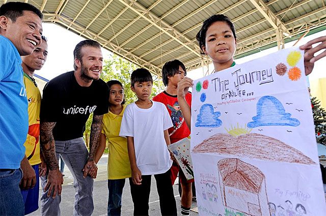 Csináltak neki molinót a gyerekek (Fotó: Facebook.com/Beckham)