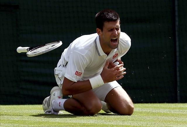 A kép csalóka, Novak Djokovics végül nem bukott el Gilles Simon ellen (Fotó: Action Images)