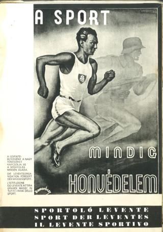 A sport és a honvédelem kéz a kézben járt 
a leventemozgalomban (Forrás: A leventeintézmény, Budapest, 1943)