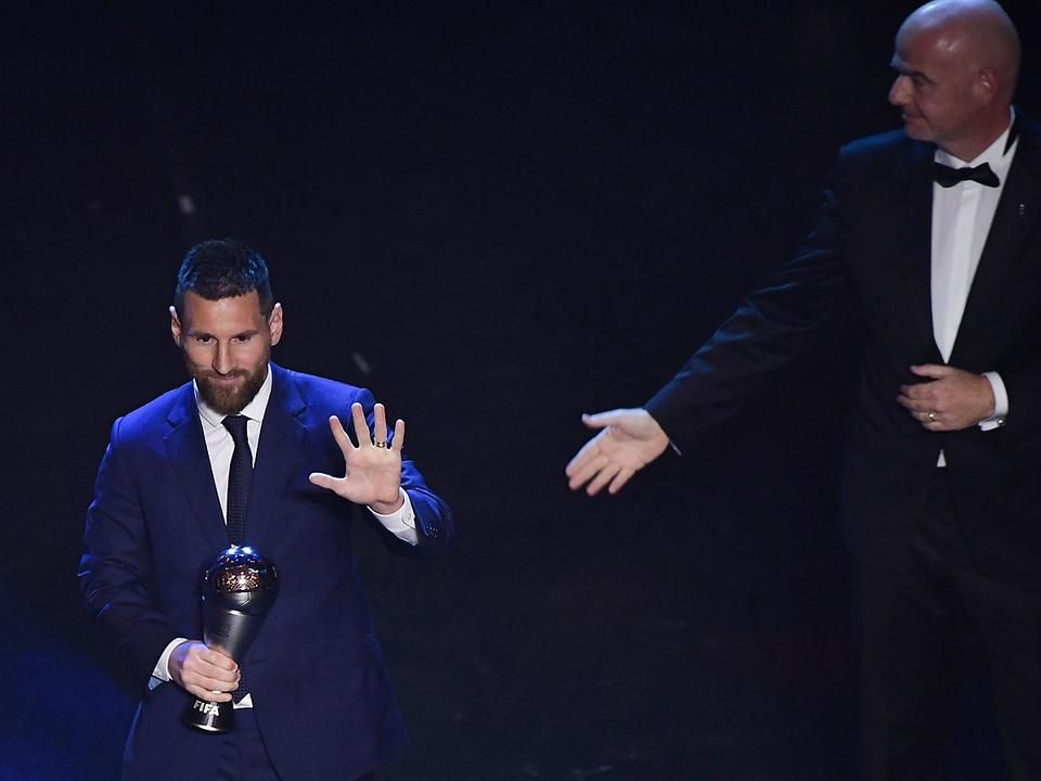 Lionel Messi az év játékosa (Fotó: AFP)