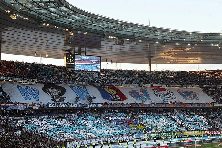 2006, Francia Kupa-elődöntő: Olympique Marseille–Paris Saint-Germain; ez a déliek koreója (Forrás: Guardian)