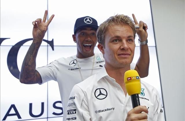 Rosberg jobb, ha vigyáz, Hamilton mindig lesben áll… (Fotó: Reuters)