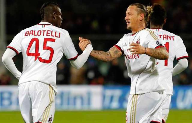 Mexes és Balotelli szerezték a Milan firenzei góljait