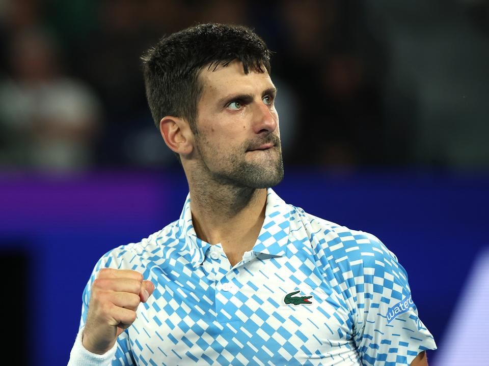 Novak Djokovics kiütéses győzelmet aratott Andrej Rubljov ellen (Fotó: Getty Images)
