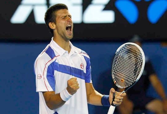 Djokovics három éve Tsongát, ezúttal Murrayt győzte le a melbourne-i döntőben (Fotó: Reuters)
