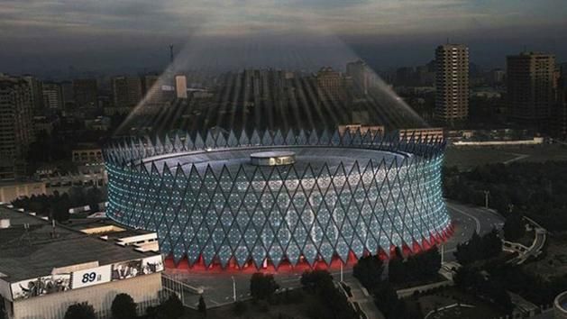A Heydar Aliyev Arena este (Fotó: Baku2015.com)