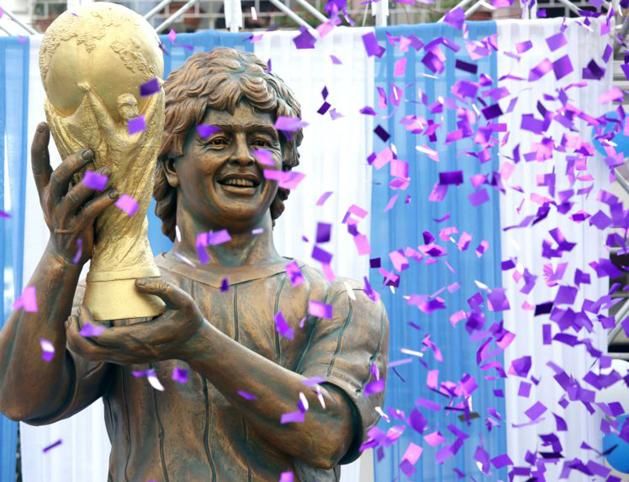 A Maradona-szobor Kalkuttában