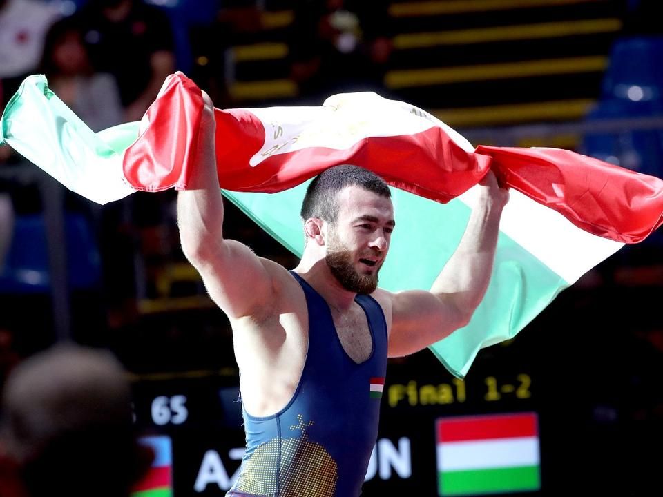 Muszukajev Iszmail aranyérmet szerzett a 65 kg-os szabadfogásúak mezőnyében (Fotó: Földi Imre)