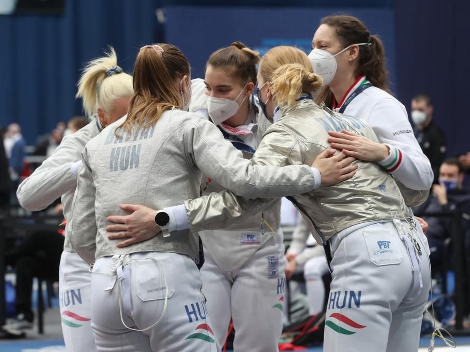 A női kardcsapat Budapesten szerzett kvótát (Fotó: Tumbász Hédi)