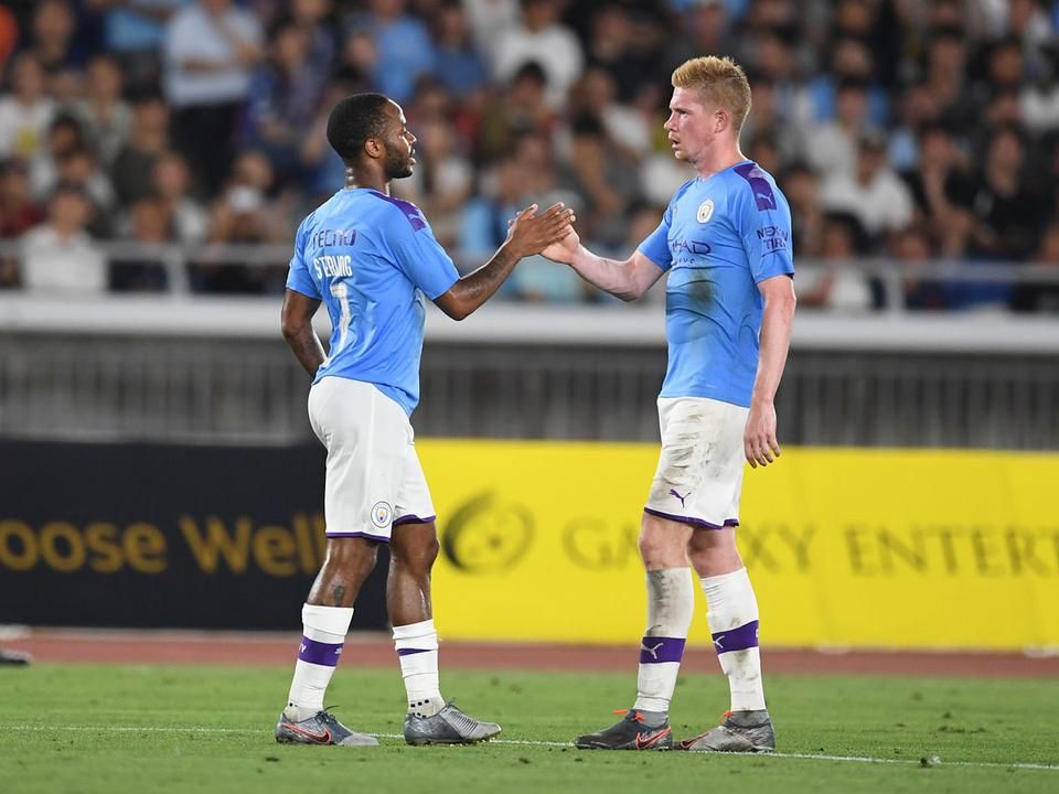 Raheem Sterling és Kevin De Bruyne ismét kulcsszerepet vállalt a Manchester City győzelmében (Fotó: AFP)