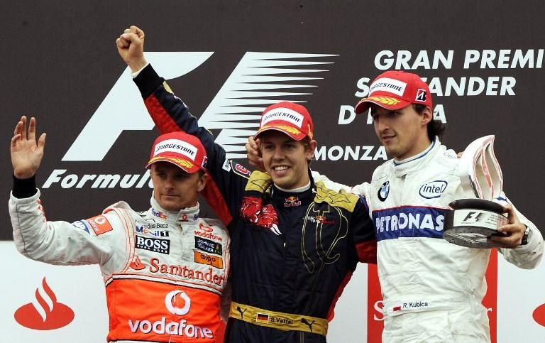 Minden idők legfiatalabb dobogója: Kovalainen, Vettel és Kubica 2008-ban Monzában
