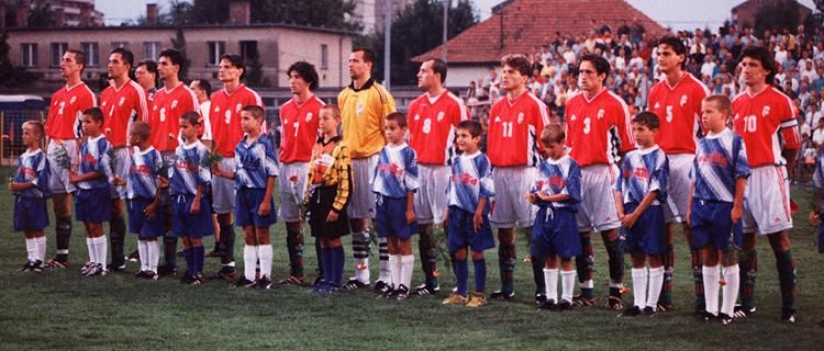 Már  a válogatottban, de még rövidnadrágban. 1998. augusztus 19.,  felkészülési meccs: Magyarország–Szlovénia 2–1 (Fotó: NS-archív)