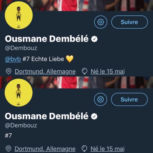 Dembélé adatlapjáról a Twitteren…