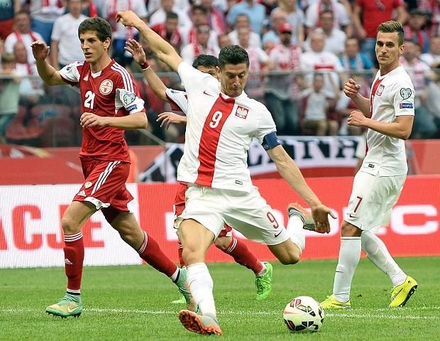 2015: Lewandowski mesterhármasát Grúzia bánta (Fotó: AFP)