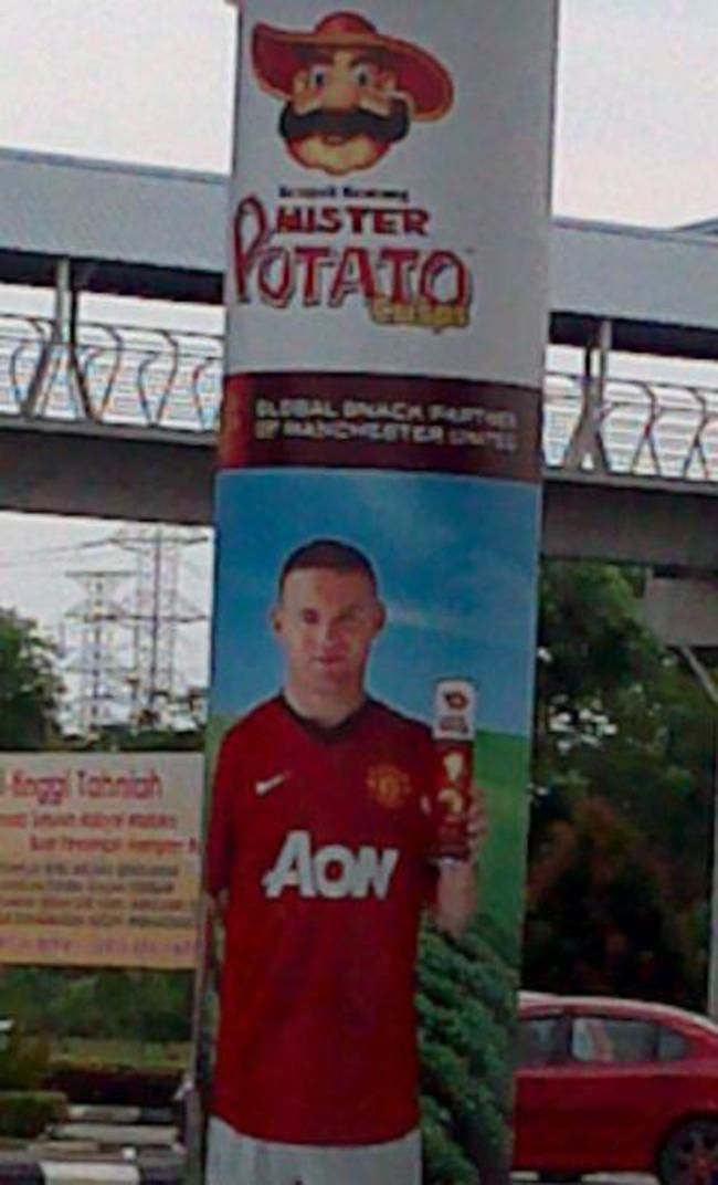 Rooney plakátja az utcán (forrás: whoateallthepies.com)