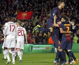 Így ünnepelték a hazaiak Messi gólját (Fotó: Action Images)