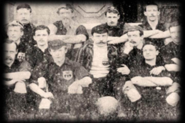 1860. december 26.: az első helyi derbin, a Hallam ellen kiálló Sheffield FC csapata (Forrás: sheffieldfc.com)