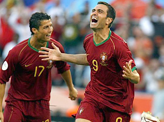 Pauleta (jobbra) jelenleg 15 góllal vezet Cristiano Ronaldo előtt (Fotó: Action Images)