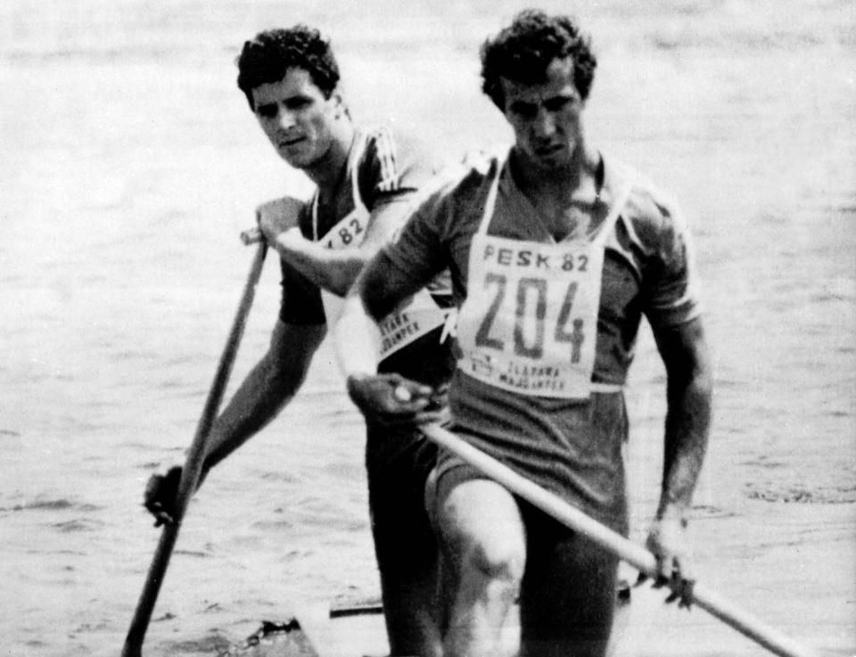 Vaskuti István (hátul) és Foltán László számos versenyt nyertek együtt (Fotó: MTI)