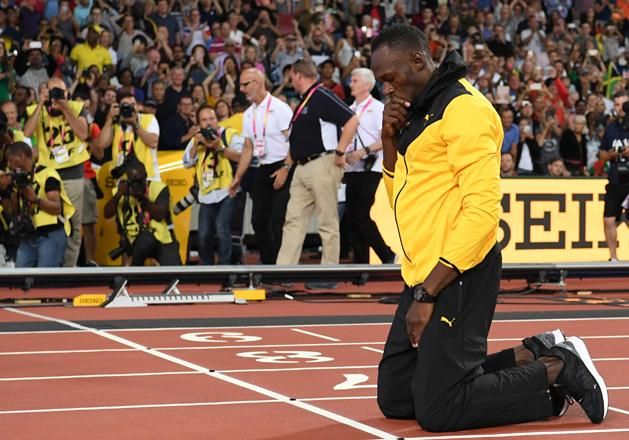 Bolt búcsúzik a profi atlétikától (Fotó: AFP)