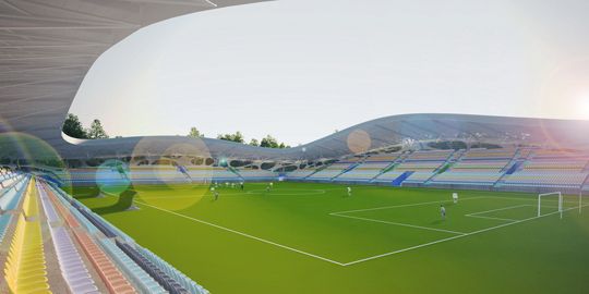 A BATE új stadionja még a szlovén tervezőiroda grafikáin – arénabelső