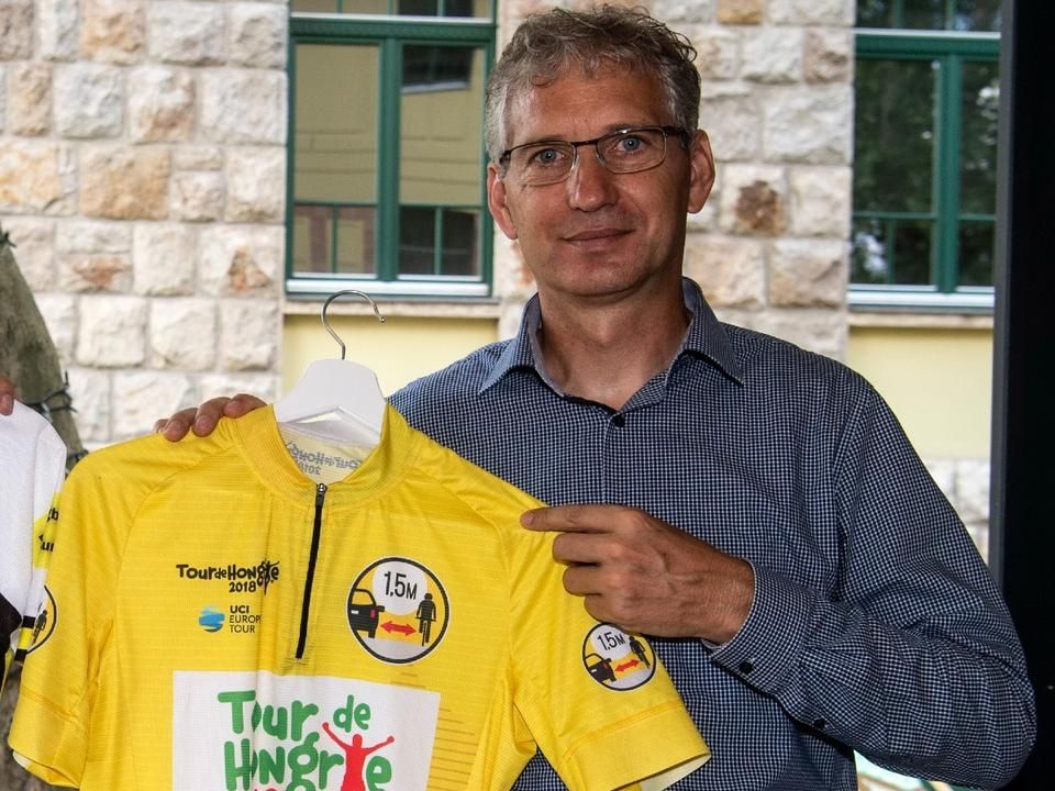 Eisenkrammer Károly 27-szeres magyar bajnok, a Tour de Hongrie főszervezője (Fotó: MTI)