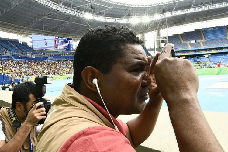 Joao Maia az Olimpiai Stadionban (Fotó: AFP)