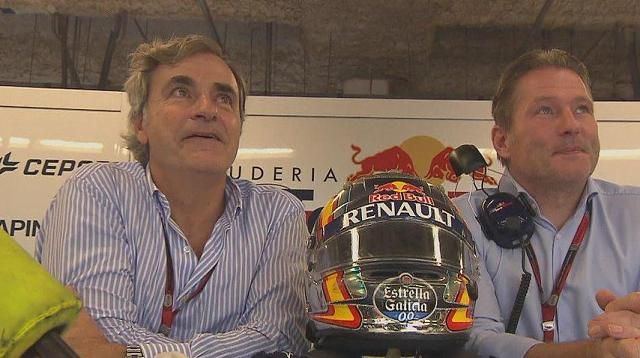 Két büszke apa: Carlos Sainz és Jos Verstappen