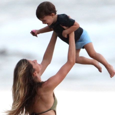 Gisele Bündchen és Benjamin (Fotó: Daily Mail/TMZ)
